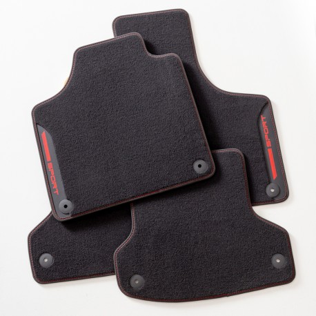 Alfombras de Moqueta,  Audi A4 B9 (2015-Presente), Color Negro, Calidad Limited Edition, REF: AD0015L5N