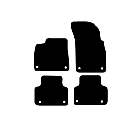 Alfombras de Moqueta,  Audi Q7 4M (2015-Presente), Color Negro, Calidad Standard, REF: AD0043S2N
