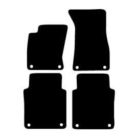 Alfombras de Moqueta,  Audi A8 D3-4E CORTO(2002-2010), Color Negro, Calidad Standard, REF: AD0032S2N