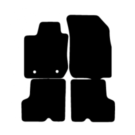 Alfombras de Moqueta,  Dacia DUSTER (2010-2014), Color Negro, Calidad Standard, REF: DC0004S2N