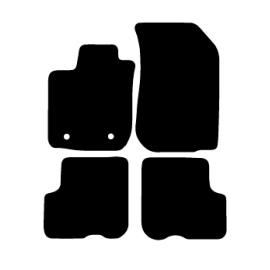Alfombras de Moqueta,  Dacia LOGAN MCV (2013-2016), Color Negro, Calidad Standard, REF: DC0010S2N