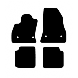 Alfombras de Moqueta,  Fiat 500L FACELIFT (2017-Presente), Color Negro, Calidad Standard, REF: FT0005S2N