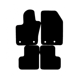 Alfombras de Moqueta,  Fiat 500X (2015-Presente), Color Negro, Calidad Standard, REF: FT0006S2N