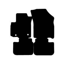 Alfombras de Moqueta,  Fiat SEICENTO (1998-2011), Color Negro, Calidad Standard, REF: FT0033S2N