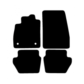 Alfombras de Moqueta,  Ford FIESTA (2017-Presente), Color Negro, Calidad Standard, REF: FD0015S2N