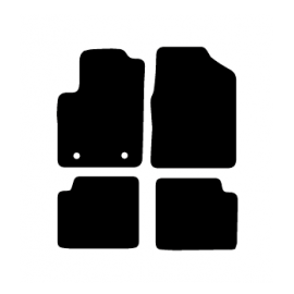 Alfombras de Moqueta,  Ford KA (2008-2016), Color Negro, Calidad Standard, REF: FD0025S2N