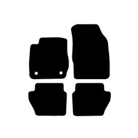 Alfombras de Moqueta,  Ford FIESTA (2013-2017), Color Negro, Calidad Standard, REF: FD0014S2N