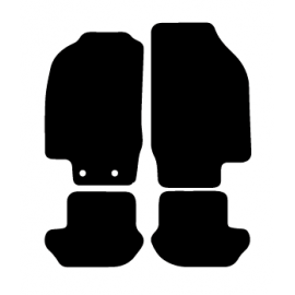 Alfombras de Moqueta,  Ford KA (1996-2008), Color Negro, Calidad Standard, REF: FD0024S2N