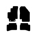 Alfombras de Moqueta,  Hyundai ACCENT (2000-2005), Color Negro, Calidad Standard, REF: HY0002S2N