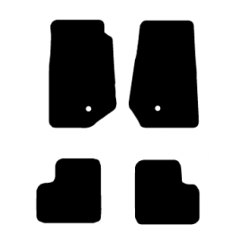 Alfombras de Moqueta,  Jeep WRANGLER YJ (1986-1995), Color Negro, Calidad Standard, REF: JE0014S2N