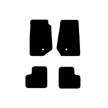 Alfombras de Moqueta,  Jeep WRANGLER YJ (1986-1995), Color Negro, Calidad Standard, REF: JE0014S2N