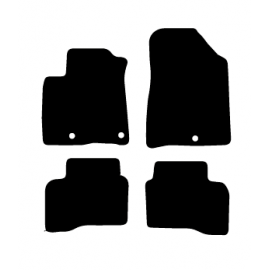 Alfombras de Moqueta,  Kia NIRO (2016-Presente), Color Negro, Calidad Standard, REF: KI0013S2N