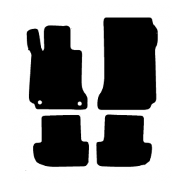 Alfombras de Moqueta,  Mercedes A207 CLASE E CABRIO (2010-2017), Color Negro, Calidad Standard, REF: MC0002S2N