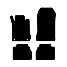 Alfombras de Moqueta,  Mercedes W210 CLASE E SEDAN (1995-2002), Color Negro, Calidad Standard, REF: MC0061S2N