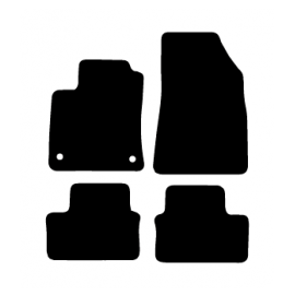 Alfombras de Moqueta,  Renault CLIO V (2019-Presente), Color Negro, Calidad Standard, REF: RT0009S2N