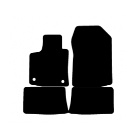 Alfombras de Moqueta,  Renault TWINGO (2007-2014), Color Negro, Calidad Standard, REF: RT0047S2N