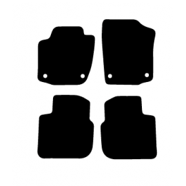 Alfombras de Moqueta,  Seat TOLEDO MK4 (2012-Presente), Color Negro, Calidad Standard, REF: ST0023S2N