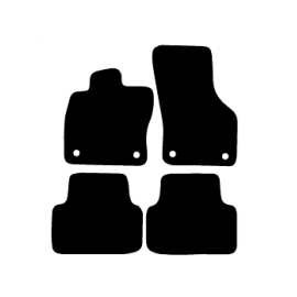 Alfombras de Moqueta,  Skoda OCTAVIA MK3 (2013-2019), Color Negro, Calidad Standard, REF: SK0007S2N
