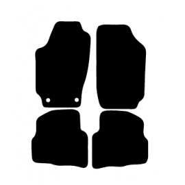 Alfombras de Moqueta,  Skoda FABIA (2000-2007), Color Negro, Calidad Standard, REF: SK0001S2N