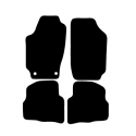 Alfombras de Moqueta,  Skoda FABIA (2000-2007), Color Negro, Calidad Standard, REF: SK0001S2N