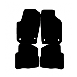 Alfombras de Moqueta,  Seat IBIZA 6L (2002-2008), Color Negro, Calidad Standard, REF: ST0012S2N