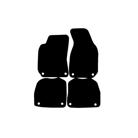 Alfombras de Moqueta,  Skoda ROOMSTER (2006-2015), Color Negro, Calidad Standard, REF: SK0010S2N