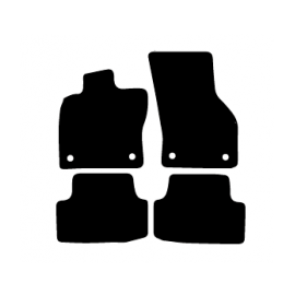 Alfombras de Moqueta,  Seat LEON MK3 3 PUERTAS (2012-2019), Color Negro, Calidad Standard, REF: ST0016S2N