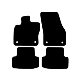 Alfombras de Moqueta,  Seat ATECA (2016-Presente), Color Negro, Calidad Standard, REF: ST0006S2N