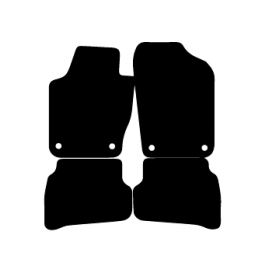 Alfombras de Moqueta,  Volkswagen POLO (2009-2017), Color Negro, Calidad Standard, REF: VW0035S2N