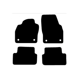 Alfombras de Moqueta,  Volkswagen POLO AW (2017), Color Negro, Calidad Standard, REF: VW0036S2N