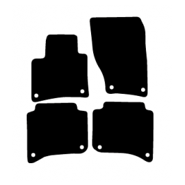 Alfombras de Moqueta,  Volkswagen TOUAREG (2010-2018), Color Negro, Calidad Standard, REF: VW0046S2N