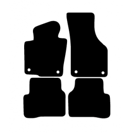 Alfombras de Moqueta,  Volkswagen PASSAT B7 (2010-2014), Color Negro, Calidad Standard, REF: VW0028S2N