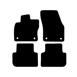 Alfombras de Moqueta,  Volkswagen TIGUAN AUTOMATICO (2016-Presente), Color Negro, Calidad Standard, REF: VW0043S2N