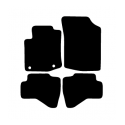 Alfombras de Moqueta,  Toyota AYGO (2005-2014), Color Negro, Calidad Standard, REF: TY0006S2N