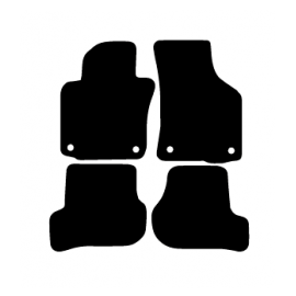 Alfombras de Moqueta,  Volkswagen GOLF VI (2008-2012), Color Negro, Calidad Standard, REF: VW0021S2N