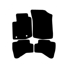 Alfombras de Moqueta,  Toyota AYGO (2014-Presente), Color Negro, Calidad Standard, REF: TY0007S2N