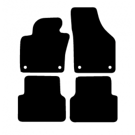Alfombras de Moqueta,  Volkswagen TIGUAN (2007-2016), Color Negro, Calidad Standard, REF: VW0042S2N
