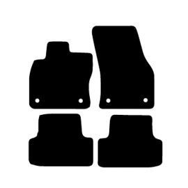 Alfombras de Moqueta,  Volkswagen T-ROC (2017-Presente), Color Negro, Calidad Standard, REF: VW0053S2N