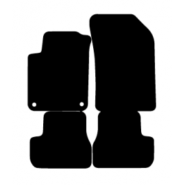 Alfombras de Moqueta,  Citroen C3 (2009-2016), Color Gris Jaspeado, Calidad Standard, REF: CT0010S2GJ