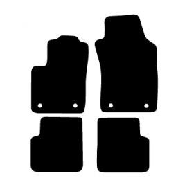 Alfombras de Moqueta,  Fiat 500C (2009-2019), Color Gris Jaspeado, Calidad Standard, REF: FT0003S2GJ