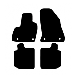 Alfombras de Moqueta,  Fiat 500L (2012-2017), Color Gris Jaspeado, Calidad Standard, REF: FT0004S2GJ