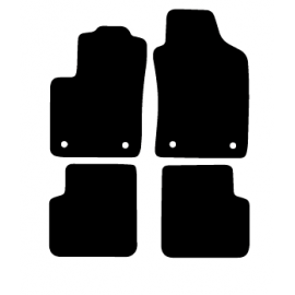 Alfombras de Moqueta,  Fiat 500 (2008-2019), Color Gris Jaspeado, Calidad Standard, REF: FT0002S2GJ