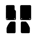 Alfombras de Moqueta,  Jeep WRANGLER JK (2007-2018), Color Gris Jaspeado, Calidad Standard, REF: JE0012S2GJ