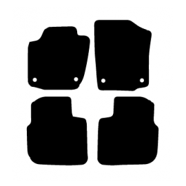 Alfombras de Moqueta,  Skoda RAPID SEDAN Y SPACEBACK (2012-2019), Color Gris Jaspeado, Calidad Standard, REF: SK0008S2GJ