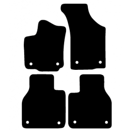 Alfombras de Moqueta,  Volkswagen PHAETON (2002-2008), Color Gris Jaspeado, Calidad Standard, REF: VW0031S2GJ