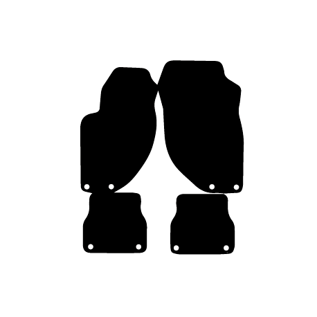 Alfombras de Moqueta,  Alfa Romeo 166 (1998-2007), Color Negro, Calidad Premium, REF: AR0009P2N