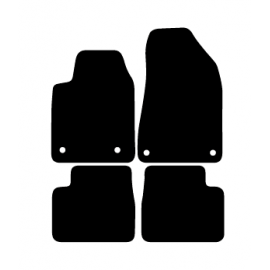 Alfombras de Moqueta,  Alfa Romeo Giulietta (2010-2019), Color Negro, Calidad Premium, REF: AR0012P2N