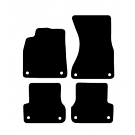 Alfombras de Moqueta,  Audi A6 C7 2011-2018), Color Negro, Calidad Premium, REF: AD0027P2N