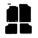 Alfombras de Moqueta,  Citroen XANTIA (1992-2001), Color Negro, Calidad Premium, REF: CT0045P2N