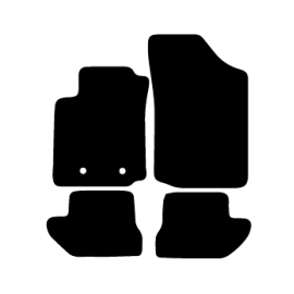Alfombras de Moqueta,  Citroen C3 PLURIEL (2003-2010), Color Negro, Calidad Premium, REF: CT0014P2N